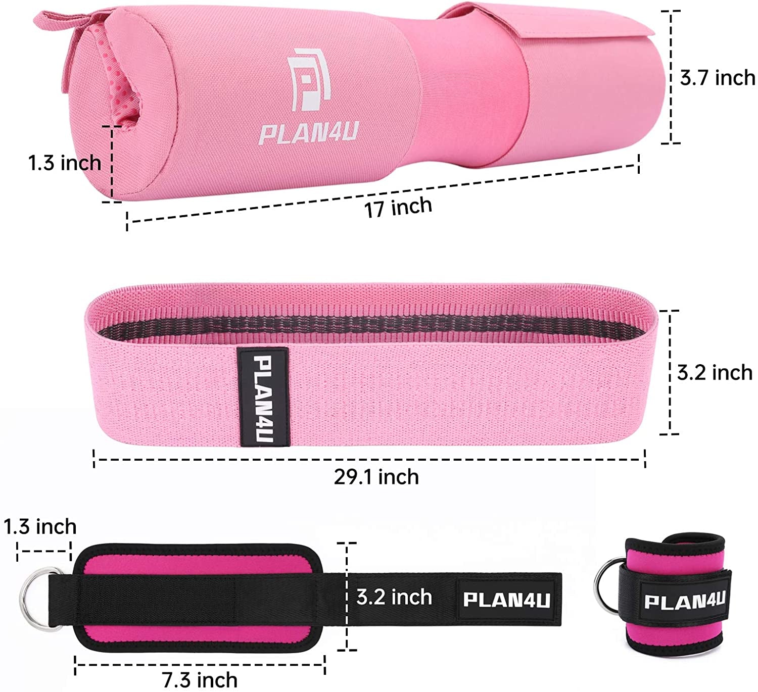 Ultimate Barbell Pad Set for Squats & Hip Thrusts - Enhanced Foam Cushion for Shoulder & Neck Support, Anti-Slip Design, Fits Standard Olympic Bars & Smith Machines