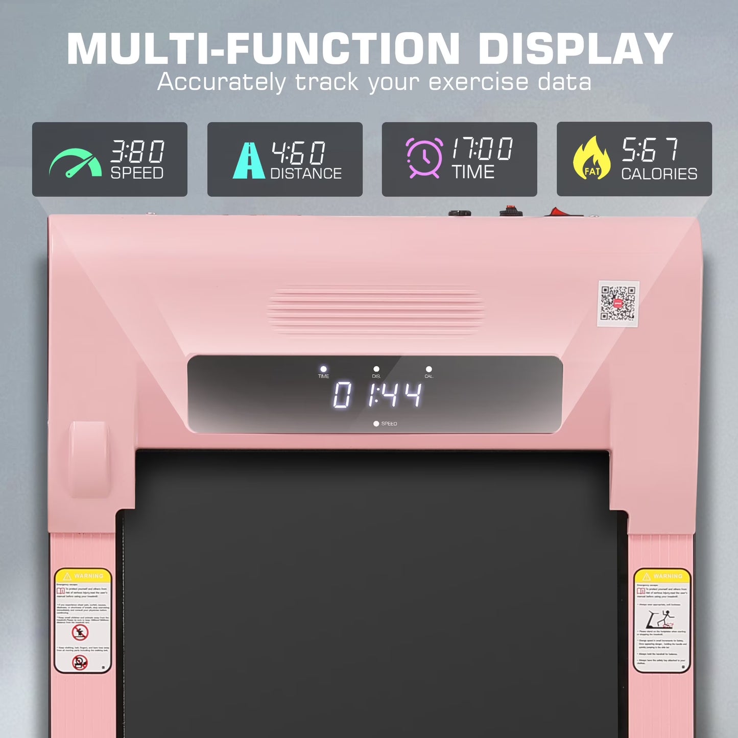 Walking Pad 2.5HP Brushless Motor 300Lbs Weight Capacity,Portable under Desk Treadmill with App Remote Control,Low-Noise Desk Treadmill in LED Display,Installation-Free