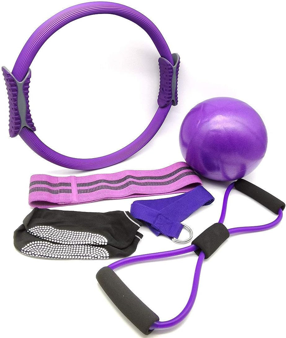 Ultimate 6-Piece Pilates Ring Set for Men & Women - Home Gym Essentials for Yoga, Stretching, and Fitness Workouts