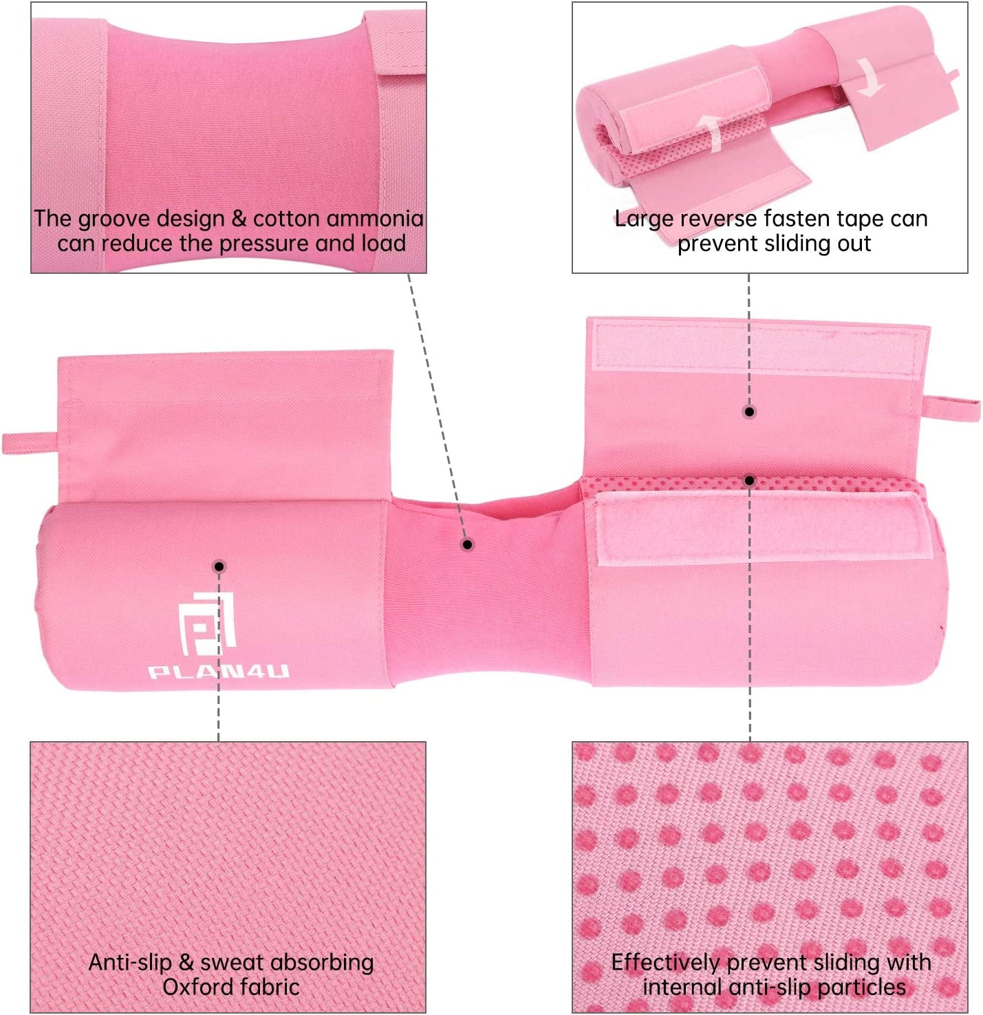 Ultimate Barbell Pad Set for Squats & Hip Thrusts - Enhanced Foam Cushion for Shoulder & Neck Support, Anti-Slip Design, Fits Standard Olympic Bars & Smith Machines