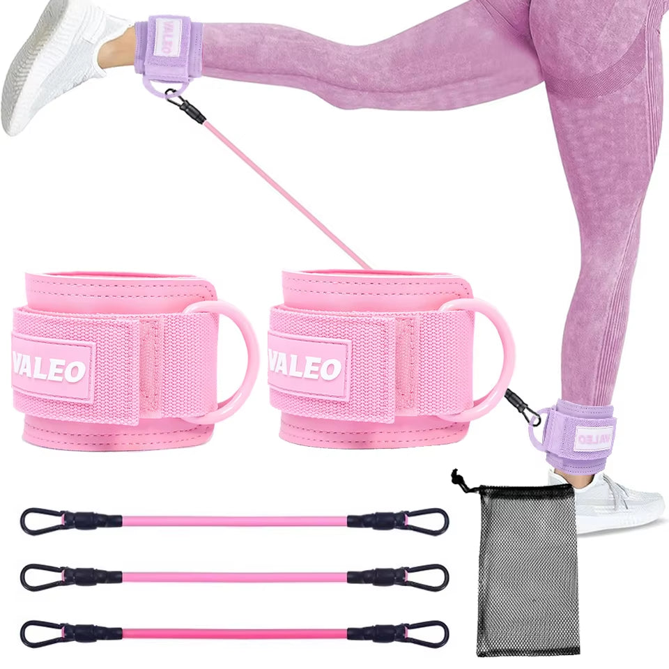 Resistance Bands Set Ankle Straps Adjustable Foot Support Padded Cuff Ankle Weight Leg Training Brace Yoga Sport Tool