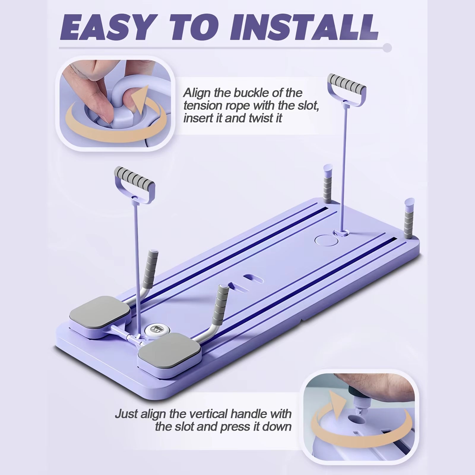 Transform Your Home Workouts with the 6-in-1 Foldable Pilates Reformer Board Set with Timer