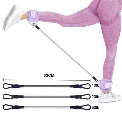 Resistance Bands Set Ankle Straps Adjustable Foot Support Padded Cuff Ankle Weight Leg Training Brace Yoga Sport Tool
