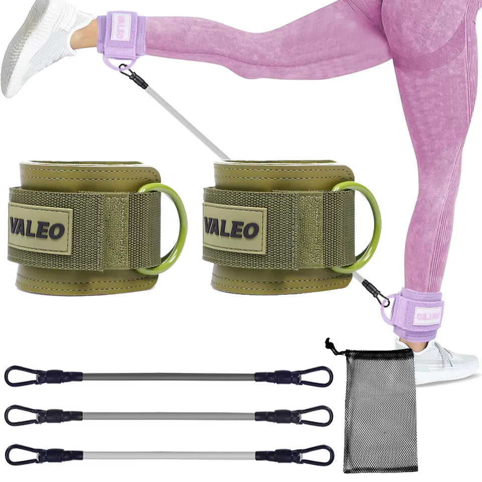 Resistance Bands Set Ankle Straps Adjustable Foot Support Padded Cuff Ankle Weight Leg Training Brace Yoga Sport Tool