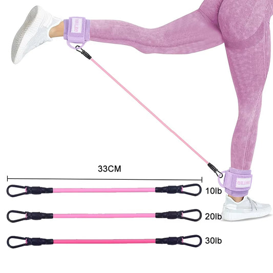 Resistance Bands Set Ankle Straps Adjustable Foot Support Padded Cuff Ankle Weight Leg Training Brace Yoga Sport Tool