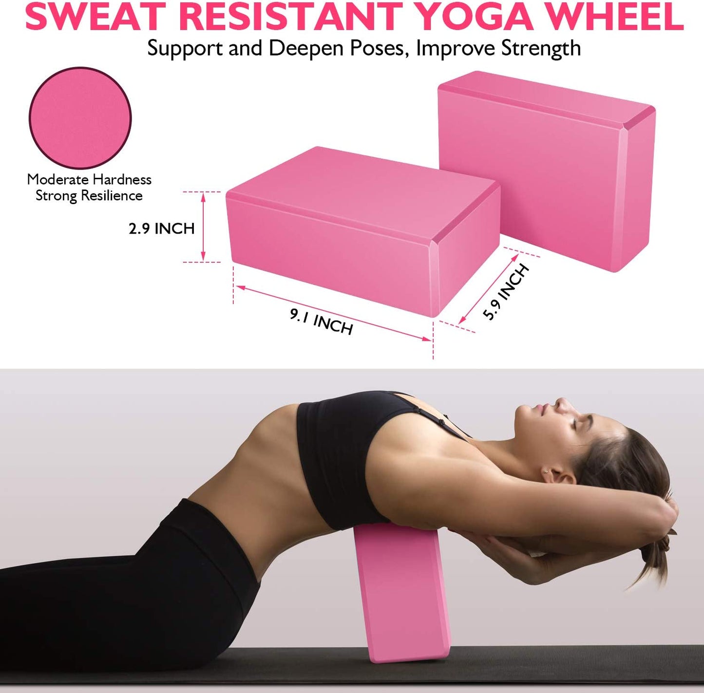 Transform Your Workout with the RENRANRING 11-in-1 Yoga Ball Set - Includes Resistance Bands, Yoga Block, Pump & More for Home, Gym & Office (Pink)