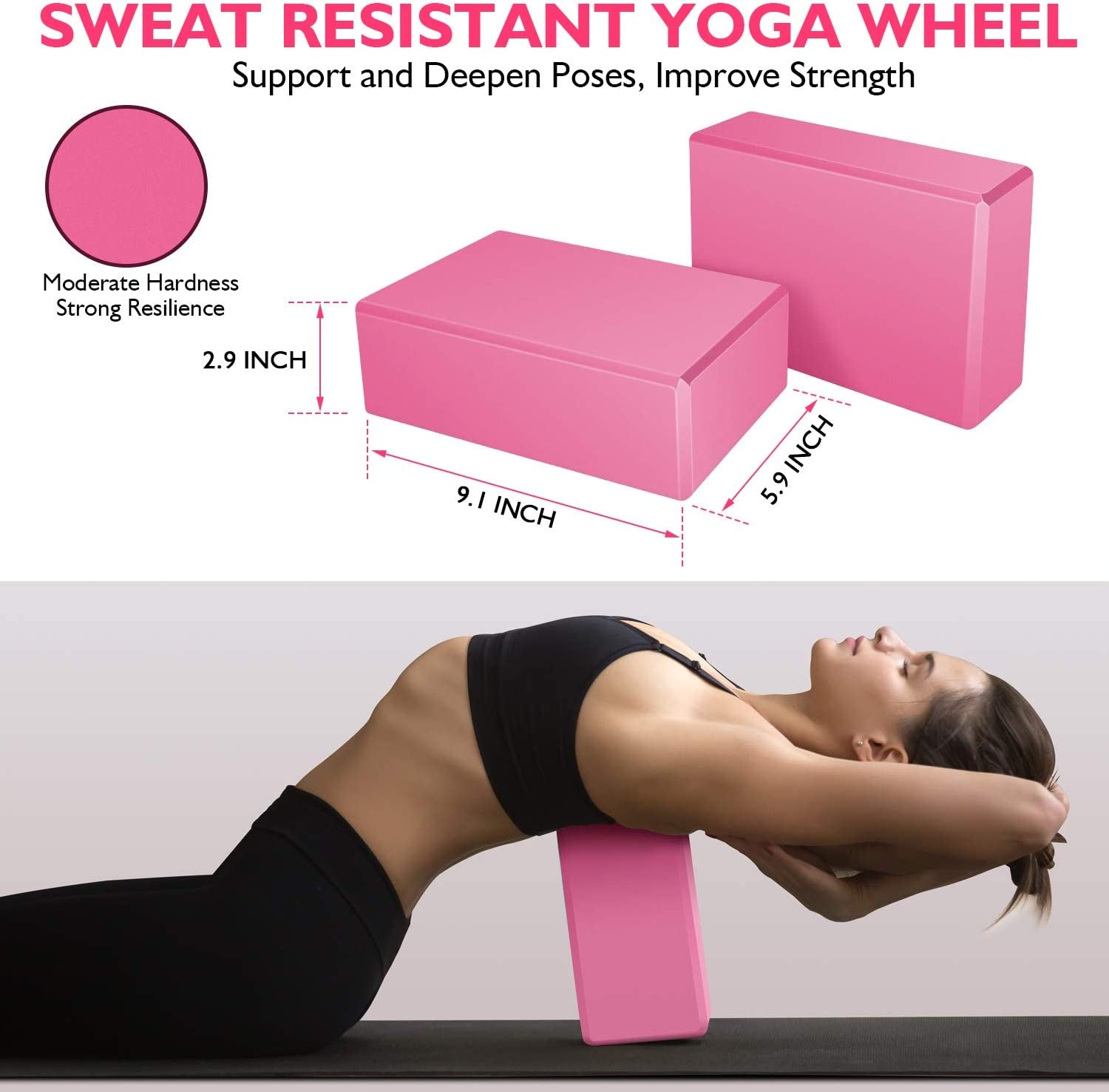 Transform Your Workout with the RENRANRING 11-in-1 Yoga Ball Set - Includes Resistance Bands, Yoga Block, Pump & More for Home, Gym & Office (Pink)