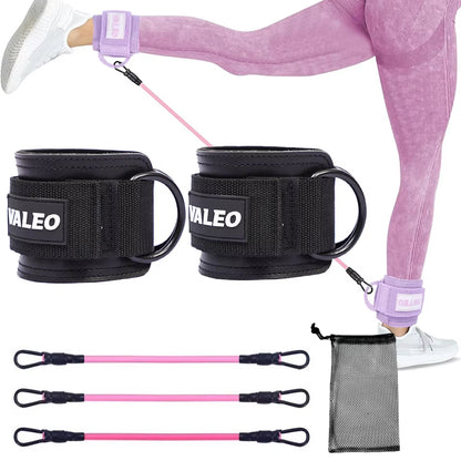 Resistance Bands Set Ankle Straps Adjustable Foot Support Padded Cuff Ankle Weight Leg Training Brace Yoga Sport Tool